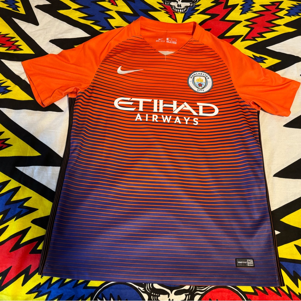 Nike Manchester City Orange Etihad Airways 2016/17 Third Replica Dri-Fit Jersey